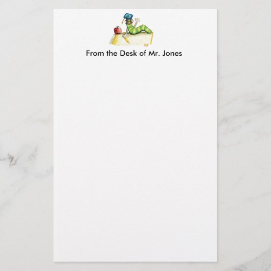 Een nota van de Kantoorbehoeften van de Leraar Briefpapier (Voorkant)