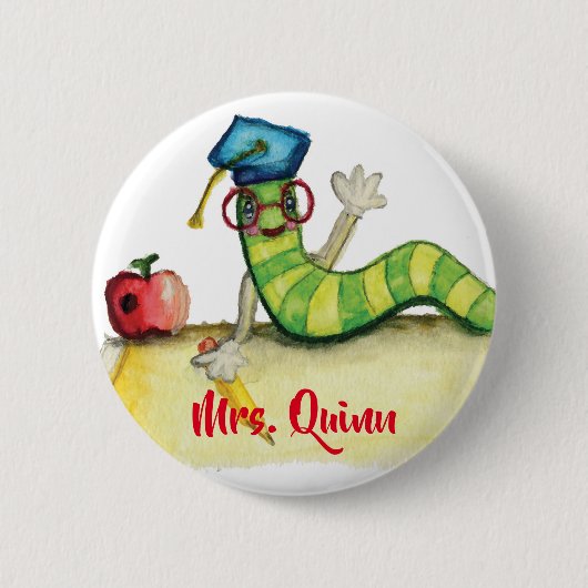 Een nota van de leraar ronde button 5,7 cm (Voorkant)