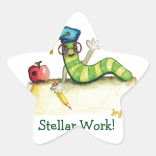 Een nota van de leraar ster sticker