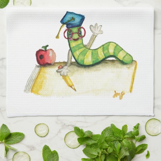 Een nota van de leraar theedoek (Gevouwen)