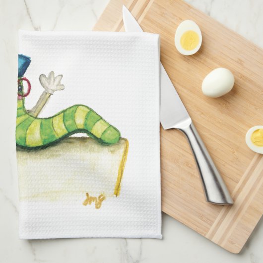 Een nota van de leraar theedoek (Quarter Fold)