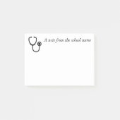Een nota van de schoolverpleegkundige post-it® notes (Voorkant)