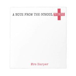Een nota van de schoolverpleegkundigen notitieblok