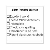 Een nota van de Sjabloon van de de naamtekst van d Zelfinktende Stempel (Design)