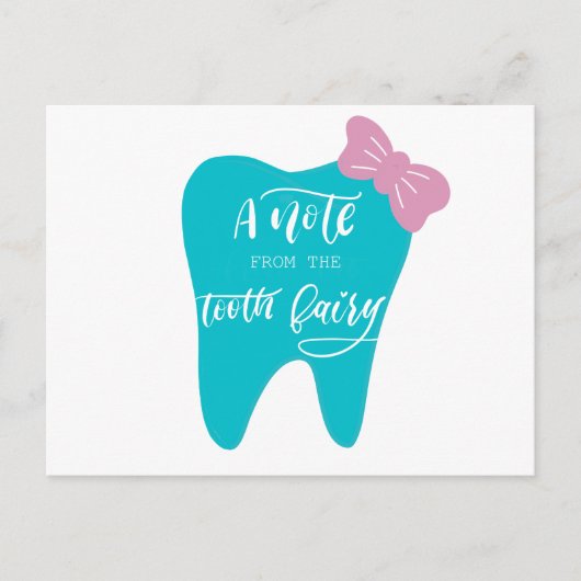 Een nota van de Tooth Fairy Briefkaart (Voorkant)