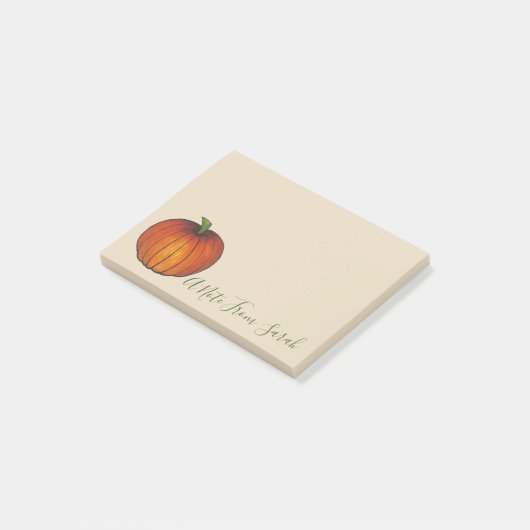 Een nota van gepersonaliseerde Halloween Harvest P Post-it® Notes (Schuin)