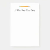 Een nota van het lerarenpotlood post-it® notes (Voorkant)
