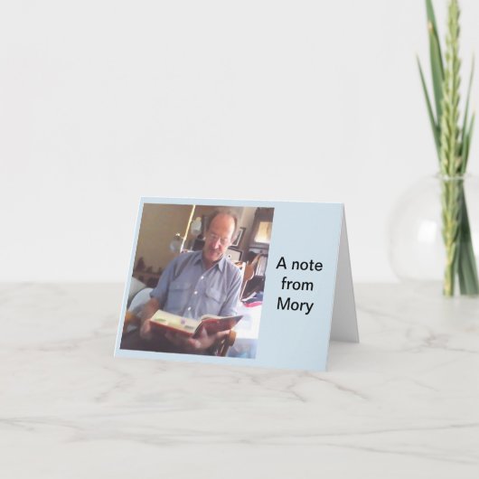 Een nota van Mory. Kaart (Voorkant)