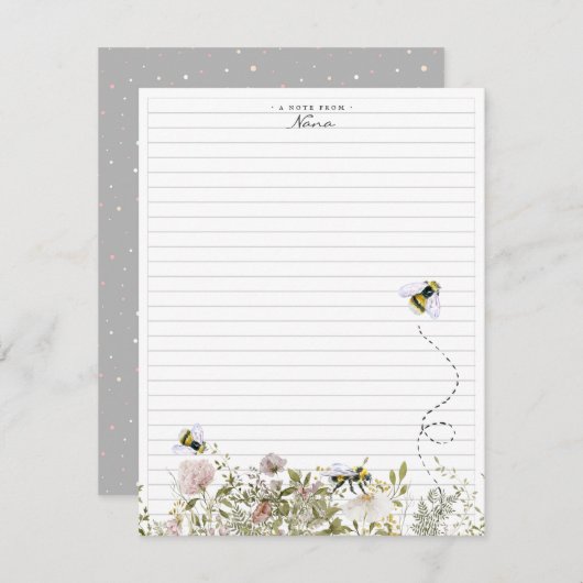 Een nota van oma | Monogrammofoonwerk Informatiekaartje (Voorkant / Achterkant)