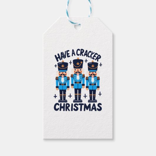 Een notenkraker kerstmis cadeaulabel (Voorkant)