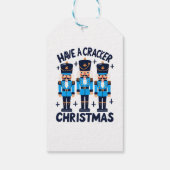 Een notenkraker kerstmis cadeaulabel (Achterkant)