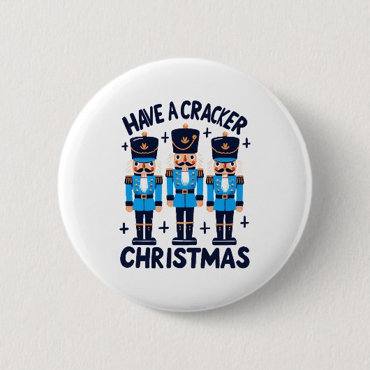 Een notenkraker kerstmis ronde button 5,7 cm (Voorkant)