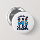 Een notenkraker kerstmis ronde button 5,7 cm (Voorkant /achterkant)