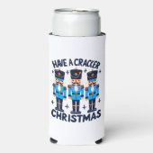 Een notenkraker kerstmis seltzer blikjeskoeler (Seltzer Voorkant)