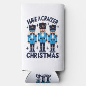 Een notenkraker kerstmis seltzer blikjeskoeler (Achterkant)