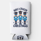 Een notenkraker kerstmis seltzer blikjeskoeler (Voorkant)