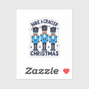 Een notenkraker kerstmis sticker