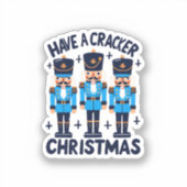 Een notenkraker kerstmis sticker (Voorkant)