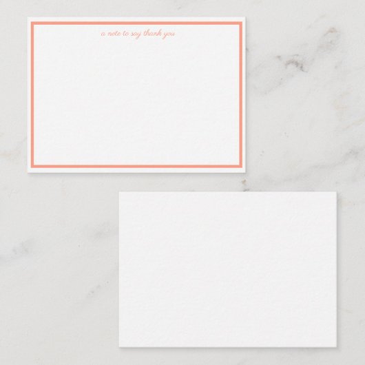 een notitie om u te bedanken notitiekaartje (Voorkant / Achterkant)