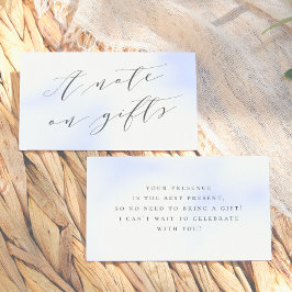 Een notitie over cadeaus Elegante Minimalistische  Informatiekaartje