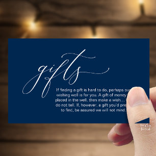 Een notitie over cadeaus, huwelijksreis wens wishi informatiekaartje
