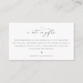 Een notitie over de brute brute bruidsschat informatiekaartje (Voorkant)