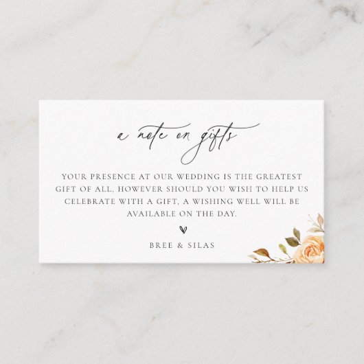 Een notitie over de Kaart van de Floral Wedding En (Voorkant)