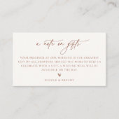 Een notitie over de Kaart voor cadeaubruiloft (Voorkant)