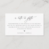 Een notitie over de Kaart voor cadeaubruiloft (Voorkant)