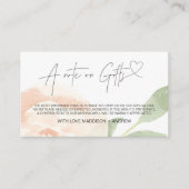 Een notitie over een cadeaubon voor gesteentjes me informatiekaartje (Voorkant)