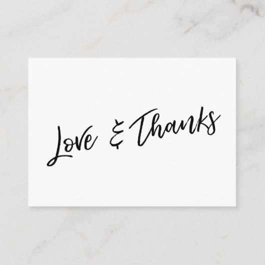 Een notitie over geschenken Casual handschrift bru Informatiekaartje (Achterkant)