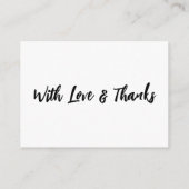 Een notitie over geschenken Casual handschrift bru Informatiekaartje (Achterkant)