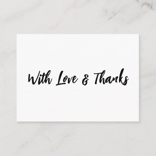 Een notitie over geschenken Casual handschrift bru Informatiekaartje (Achterkant)