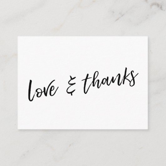 Een notitie over geschenken Casual handschrift bru Informatiekaartje (Achterkant)