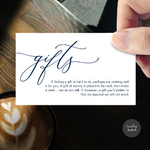 Een notitie over geschenken, geld van het huwelijk informatiekaartje