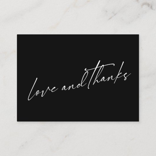 Een notitie over geschenken Modern handschrift bru Informatiekaartje (Achterkant)