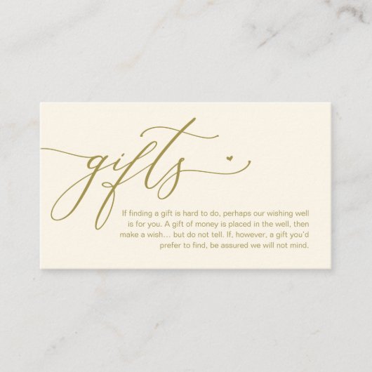 Een notitie over geschenken, Moderne Romantische b Informatiekaartje (Voorkant)