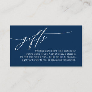 Een notitie over geschenken, moderne romantische e informatiekaartje