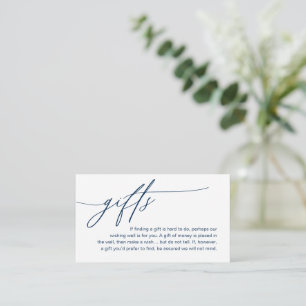 Een notitie over geschenken, moderne romantische e informatiekaartje