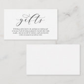 Een notitie over geschenken, mooie luxe informatiekaartje (Voorkant / Achterkant)