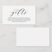 Een notitie over geschenken, prachtige luxebehuizi informatiekaartje (Voorkant / Achterkant)