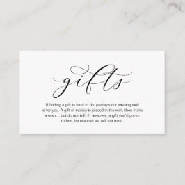 Een notitie over geschenken, prachtige luxebehuizi informatiekaartje