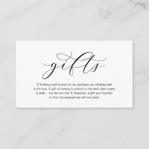 Een notitie over geschenken, prachtige luxebehuizi informatiekaartje