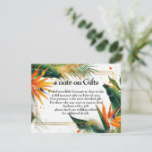 Een notitie over Gifts Birds of Paradise Bliss Informatiekaartje (Staand voorkant)