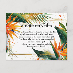 Een notitie over Gifts Birds of Paradise Bliss Informatiekaartje