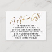 Een notitie over gouden handschriftenbruiloft informatiekaartje (Voorkant)