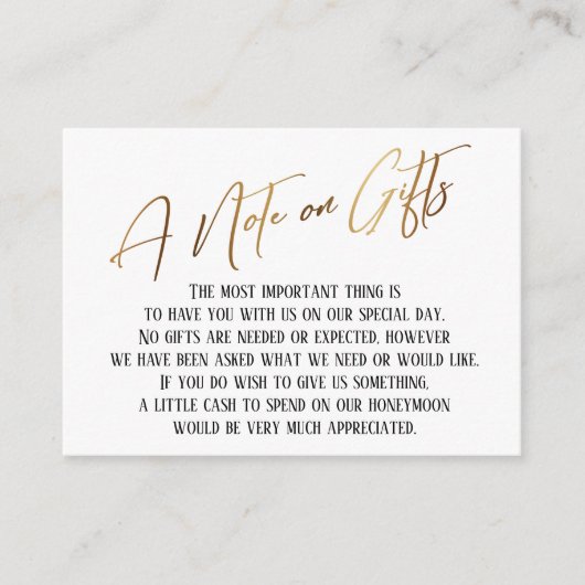 Een notitie over gouden handschriftenbruiloft informatiekaartje (Voorkant)