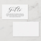 Een notitie over Huwelijkscadeaus, een prachtige l Informatiekaartje (Voorkant / Achterkant)