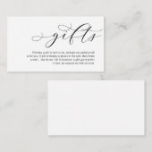 Een notitie over Huwelijkscadeaus, een prachtige l Informatiekaartje (Voorkant / Achterkant)