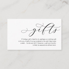 Een notitie over Huwelijkscadeaus, een prachtige l Informatiekaartje